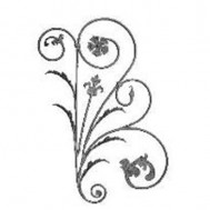13.082 Main Gate Design Wrought Iron Rosettes Panels For Garden