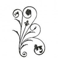 13.082.01 Main Gate Design Wrought Iron Rosettes Panels For Garden