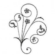 13.083 Main Gate Design Wrought Iron Rosettes Panels For Garden