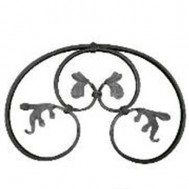 13.104 Main Gate Design Wrought Iron Rosettes Panels For Garden