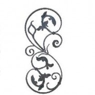 13.114 Main Gate Design Wrought Iron Rosettes Panels For Garden