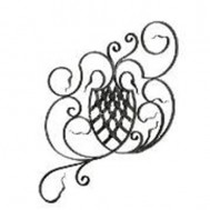 13.143 Main Gate Design Wrought Iron Rosettes Panels For Garden