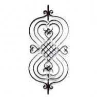 13.147 Main Gate Design Wrought Iron Rosettes Panels For Garden