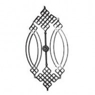 13.148 Main Gate Design Wrought Iron Rosettes Panels For Garden