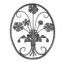 13.229 Main Gate Design Wrought Iron Rosettes Panels For Garden