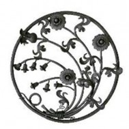 13.232 Main Gate Design Wrought Iron Rosettes Panels For Garden