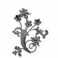 13.237 Main Gate Design Wrought Iron Rosettes Panels For Garden