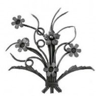 13.238 Main Gate Design Wrought Iron Rosettes Panels For Garden