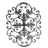 13.239 Main Gate Design Wrought Iron Rosettes Panels For Garden