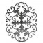 13.239 Main Gate Design Wrought Iron Rosettes Panels For Garden
