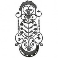 13.241 Main Gate Design Wrought Iron Rosettes Panels For Garden