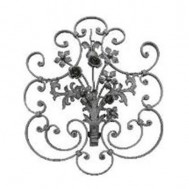 13.242 Main Gate Design Wrought Iron Rosettes Panels For Garden