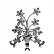 13.301 Main Gate Design Wrought Iron Rosettes Panels For Garden