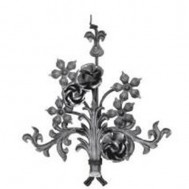 13.303 Main Gate Design Wrought Iron Rosettes Panels For Garden