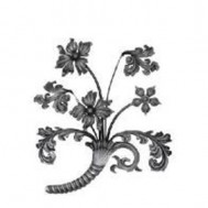 13.304 Main Gate Design Wrought Iron Rosettes Panels For Garden