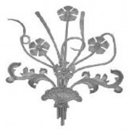 13.306 Main Gate Design Wrought Iron Rosettes Panels For Garden