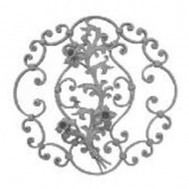 13.307Main Gate Design Wrought Iron Rosettes Panels For Garden