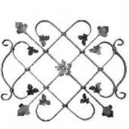 13.309 Main Gate Design Wrought Iron Rosettes Panels For Garden