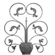 13.310 Main Gate Design Wrought Iron Rosettes Panels For Garden