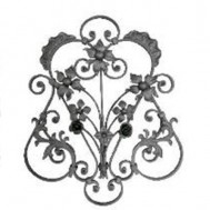 13.311 Main Gate Design Wrought Iron Rosettes Panels For Garden