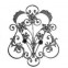 13.311 Main Gate Design Wrought Iron Rosettes Panels For Garden