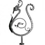 13.410 Main Gate Design Wrought Iron Rosettes Panels For Garden