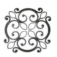 13.526 Main Gate Design Wrought Iron Rosettes Panels For Garden