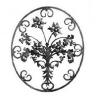 SIMEN METAL 13.230 Main Gate Design Wrought Iron Rosettes Panels For Garden