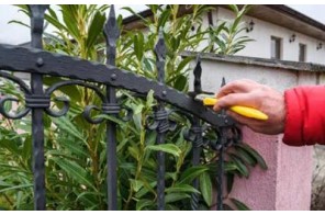 How do you repair a wrought iron fence?
