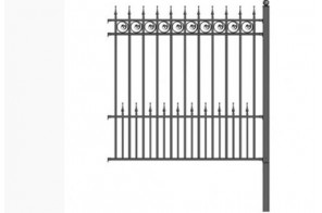 What are the components of a wrought iron fence?