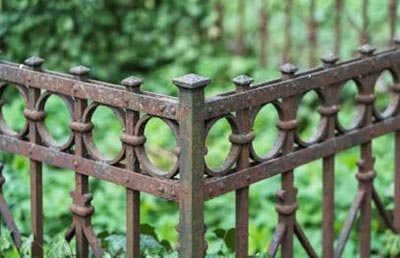 wrought iron fence posts